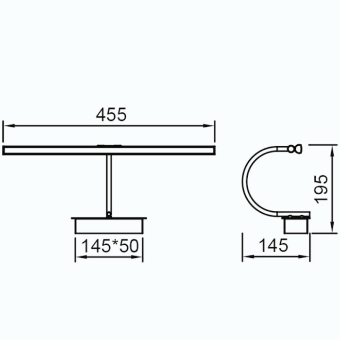 Mantra Paracuru zidna lampa crna led 8W 3000K 45.5cm - Slika 2