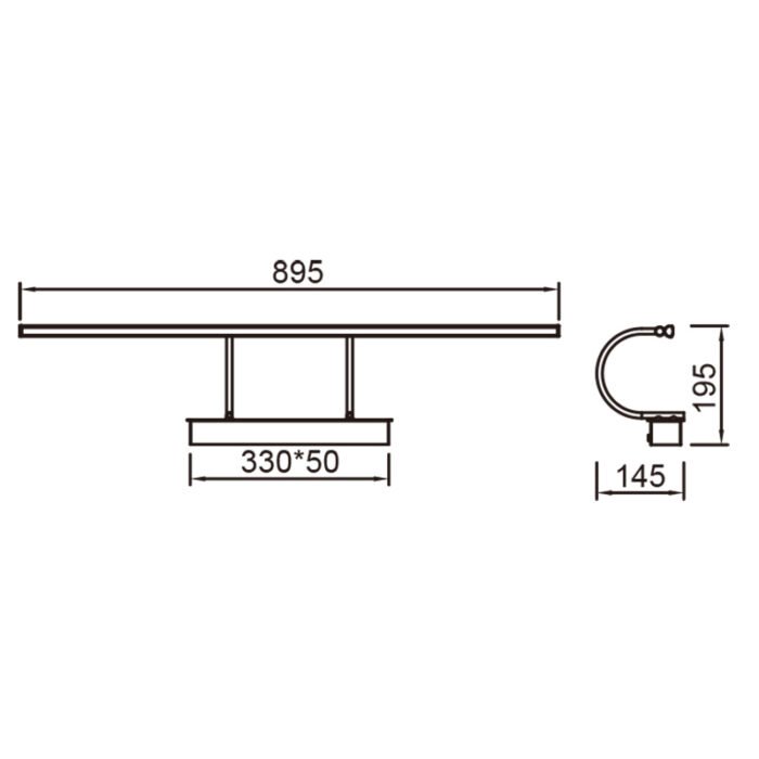 Mantra Paracuru zidna lampa crna led 18W 3000K 89.5cm - Slika 2