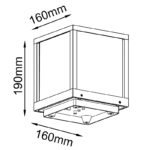 Mantra Utah Podna lampa braon 1xE27 20W 19cm - Slika 2