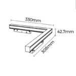 Mantra Magneto Ugaoni difuzer crna led 16W 4000K - Slika 2