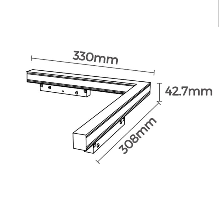 Mantra Magneto Ugaoni difuzer crna led 16W 4000K - Slika 2