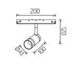 Mantra Magneto Nadgradna lampa crna/zlatna led 7W 2700K Triac