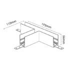 Mantra Magneto T konektor nadgradni visoki 90° crna - Slika 2