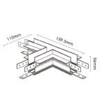 Mantra Magneto T konektor ugradni 90° crna - Slika 2