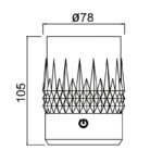 Mantra Lax Prenosiva lampa zlatna led 1W 3000K - Slika 2