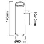 Mantra Pere Zidna lampa bela 2xGU10 12W - Slika 2