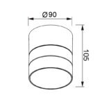 Mantra Saler Zidna lampa crna 1xGX53 12W - Slika 2
