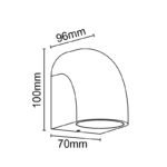 Mantra Baldy Zidna lampa crna 1xGU10 12W - Slika 2