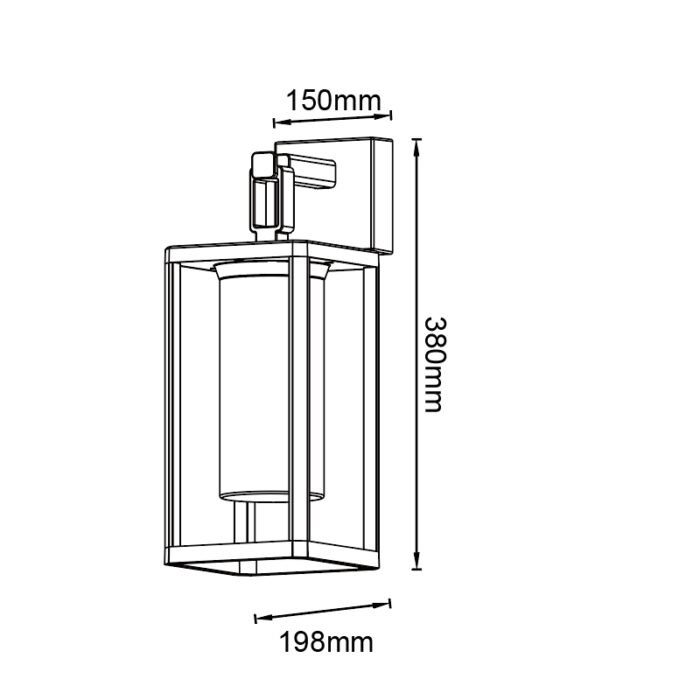 Mantra Alps Zidna lampa bela 1xE27 20W - Slika 2