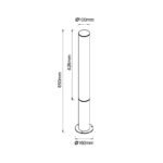 Mantra Gant Podna lampa crna led 18W 3000K 65cm - Slika 2