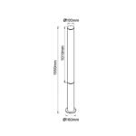 Mantra Gant Podna lampa crna led 32W 3000K 155cm - Slika 2