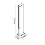 Mantra Lotus Podna lampa siva led 10W 3000K 60cm - Slika 2