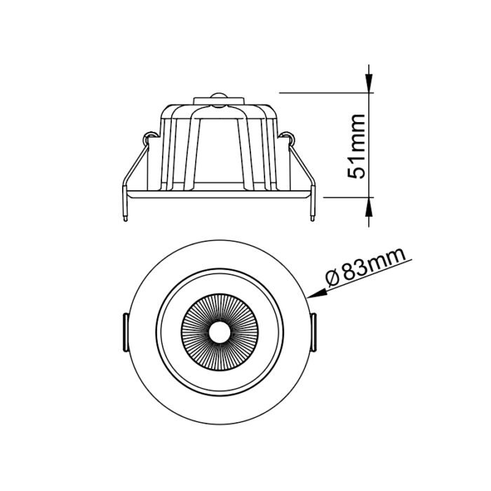 Mantra Tampa ugradni LED plafonski reflektor IP65 CCT 8W bela - Slika 2