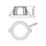 Mantra Tampa ugradni LED plafonski reflektor IP65 CCT 10W bela - Slika 2