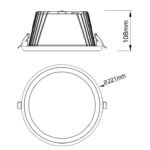 Mantra Tampa ugradni LED plafonski reflektor IP65 CCT 30W bela - Slika 2