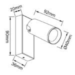 Mantra Nazare mini spot GU10 1L bela - Slika 2