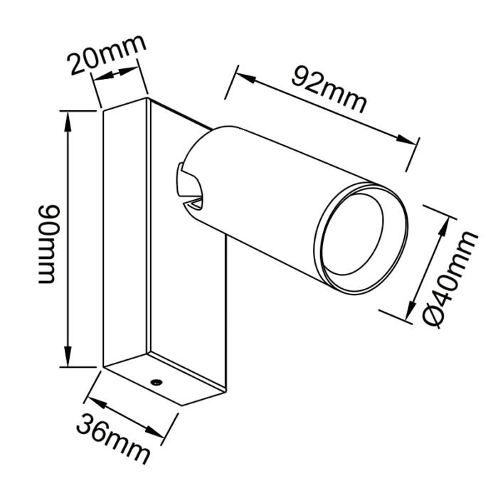 Mantra Nazare mini spot GU10 1L bela - Slika 2