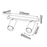 Mantra Nazare mini spot GU10 2L crna - Slika 2
