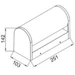 Mantra Gant Zidna lampa braon led 12W 3000K - Slika 2