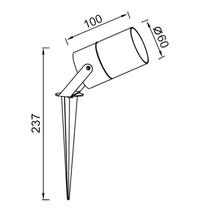 Mantra Quebec Podna lampa braon 1xGU10 12W - Slika 2