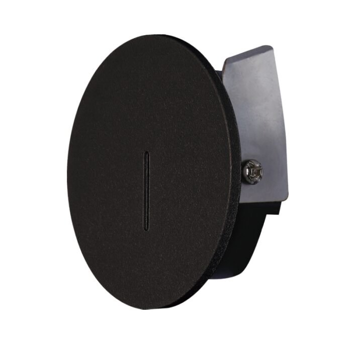 Mantra Sotavento zidni pralni LED 3W 3000K IP42 okrugli crna Ø 8.5cm - Slika 1