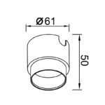 Mantra Sotavento ugradna kutija crna 7x7cm - Slika 2
