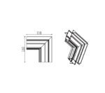 Mantra Magneto L konektor ugradni zid-zid spoljašnji bela - Slika 2