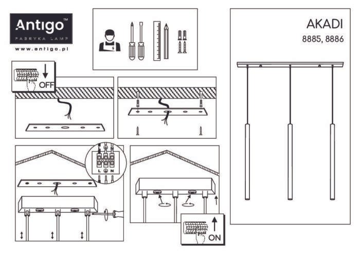 Amplex Akadi Visilica Crna 2000 mm 40 mm 1000 mm 8885 - Slika 4