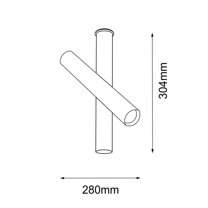 Amplex Akadi šinski trofazni reflektor Bela 304 mm - Slika 3
