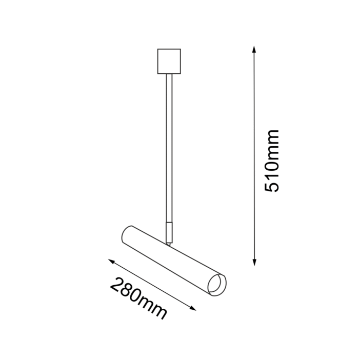 Amplex Akadi šinski trofazni reflektor Bela 490 mm - Slika 3