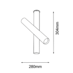 Amplex Akadi šinski trofazni reflektor Crna 304 mm - Slika 3