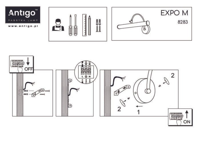 Amplex Expo Zidna lampa Mesing - Slika 4