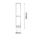 Amplex Kavos plafonska lampa Bela 300 mm 60 mm - Slika 3