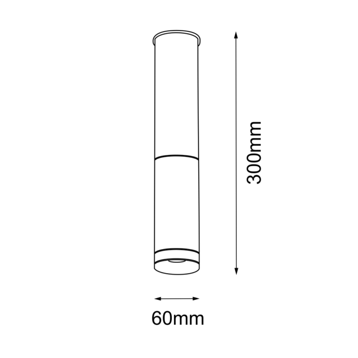 Amplex Kavos plafonska lampa Bela 300 mm 60 mm - Slika 3
