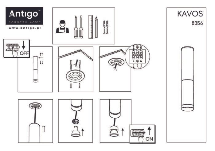 Amplex Kavos Plafonska lampa Crna - Slika 4