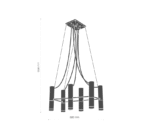 Amplex Kavos plafonska lampa Hrom - Slika 3