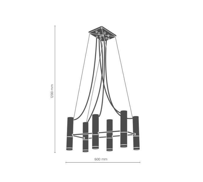 Amplex Kavos plafonska lampa Hrom - Slika 3