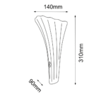 Amplex Petialo Zidna lampa Mesing 310 mm - Slika 3