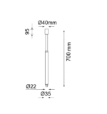 Antigo Astako Plafonska lampa mesing 3000K - Slika 3