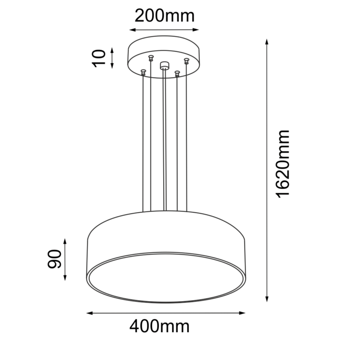 Antigo Kengo Visilica crna 400 mm - Slika 4