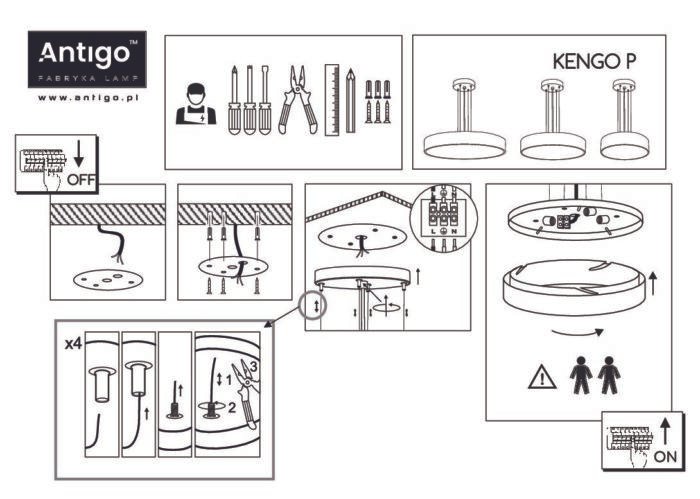 Antigo Kengo Visilica zlatna 600 mm - Slika 9