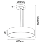Antigo Kengo Visilica zlatna 600 mm - Slika 4