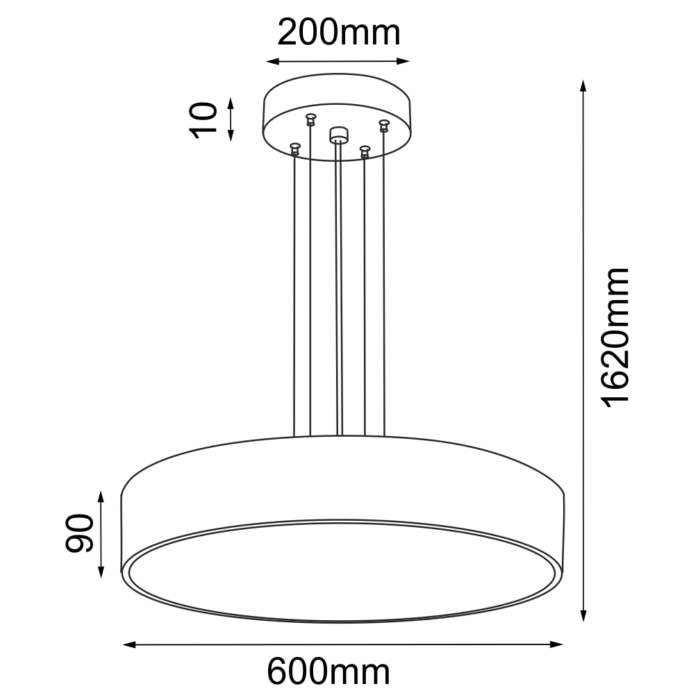 Antigo Kengo Visilica zlatna 600 mm - Slika 4