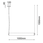 Antigo Merezi Visilica mesing 3000K 1000 mm - Slika 4