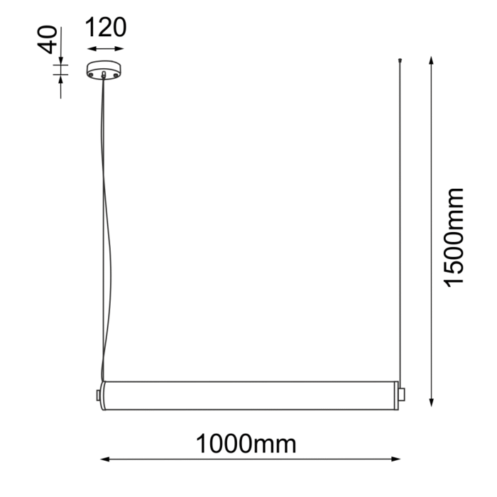 Antigo Merezi Visilica mesing 3000K 1000 mm - Slika 4
