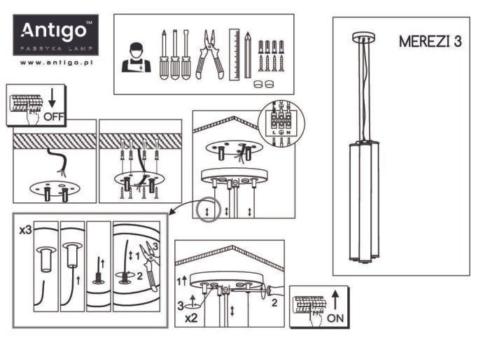 Antigo Merezi Visilica mesing 3000K 260 mm - Slika 8