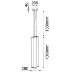 Antigo Merezi Visilica mesing 3000K 260 mm - Slika 4
