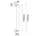 Antigo Merezi Zidna lampa mesing 3000K 160 mm - Slika 5