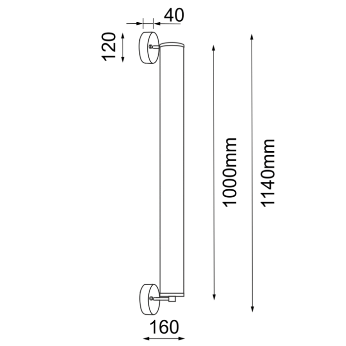 Antigo Merezi Zidna lampa mesing 3000K 160 mm - Slika 5