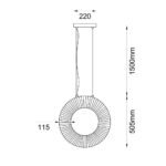 Antigo Nexo Plafonska lampa crvena 4000K - Slika 3